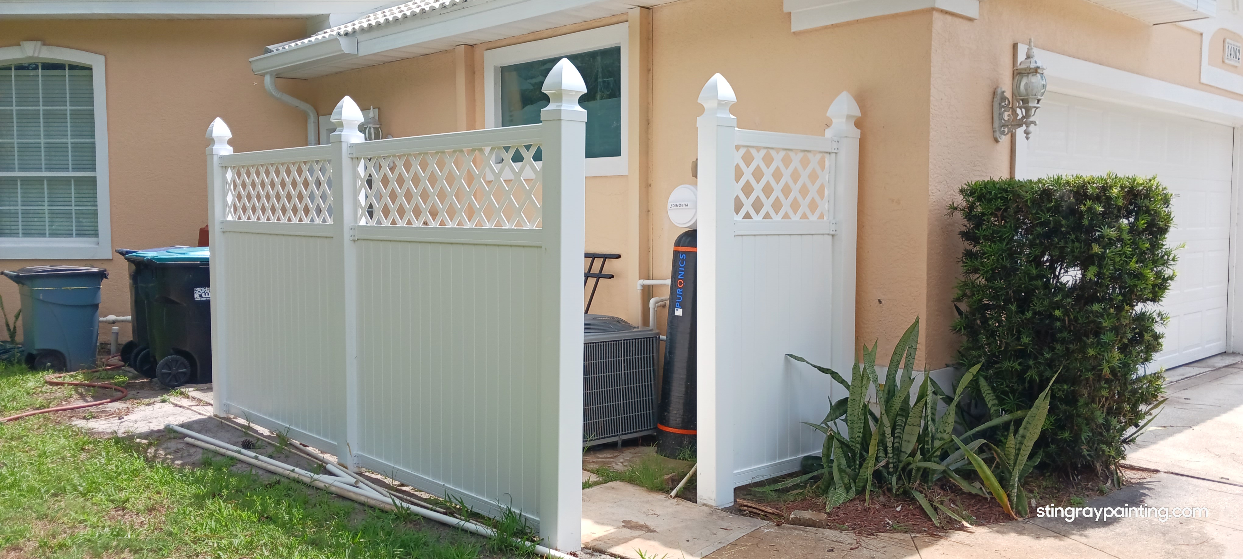 Vinyl Lattice Top Fence (After)